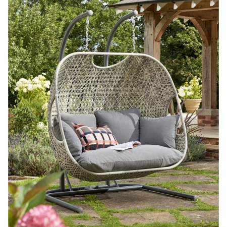 Goldcoast Grey Garden Double Hanging Swing Chair