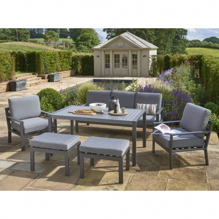 Titchwell Grey Garden Lounge Set with Table
