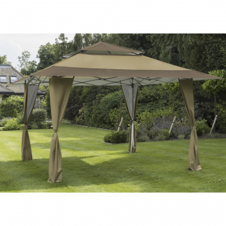 Got It Covered Taupe and Brown Pop Up Gazebo