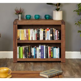 Shiro Solid Walnut Low Office Bookcase