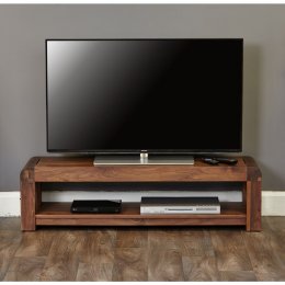 Shiro Solid Walnut Low Widescreen Television Unit