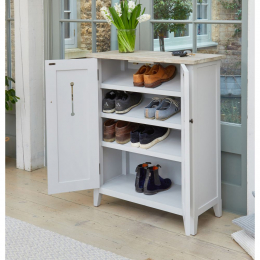 Signature Grey Painted Shoe Cupboard
