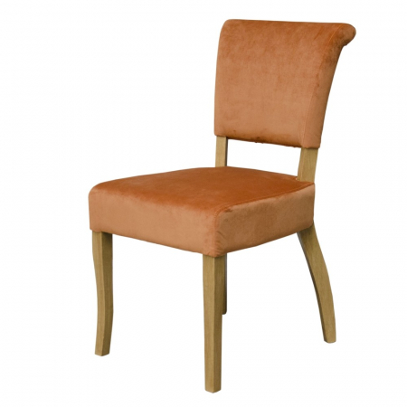 Capri Solid Oak Orange Dining Chair