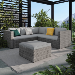 Cinzia Garden Corner Sofa With Footstool
