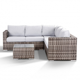 Colette Grey Corner Sofa with Coffee Table Set