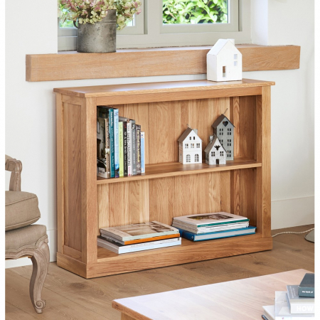 Mobel Solid Oak Low Bookcase