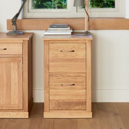 Mobel Solid Oak Two Drawer Filing Cabinet
