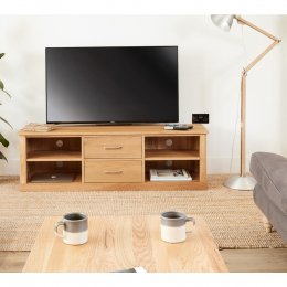 Mobel Solid Oak Wall Mounted Television Cabinet