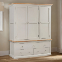 Cotswold Painted Triple Wardrobe with Drawers