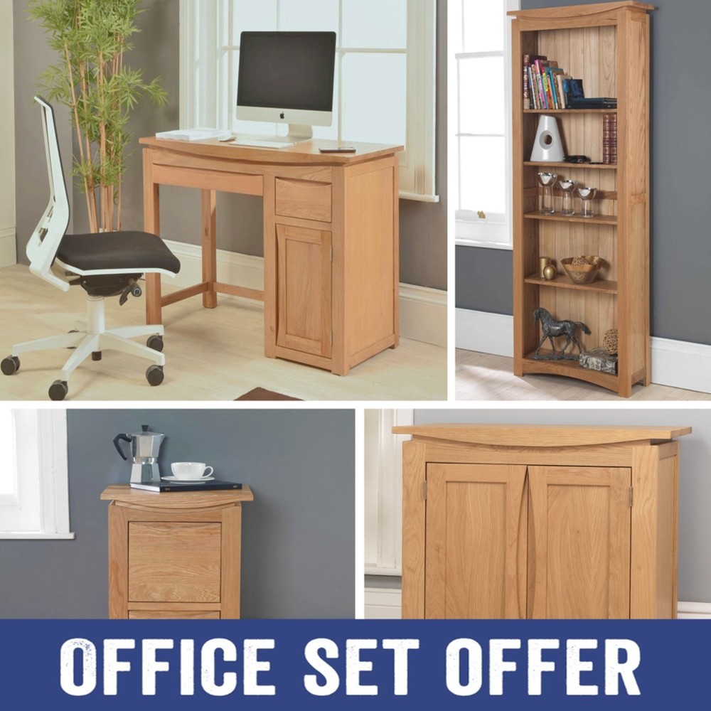 Crescent Solid Oak Complete Office Package