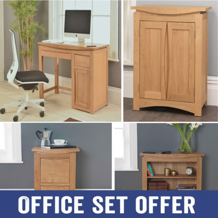 Crescent Solid Oak Office Package