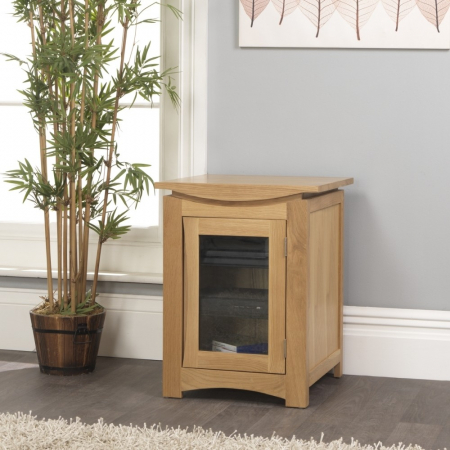 Crescent Solid Oak Hi-Fi Cabinet