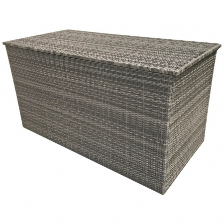 Large Cushion Box Flat Grey Weave
