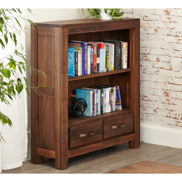 Mayan Solid Walnut Low Office Bookcase