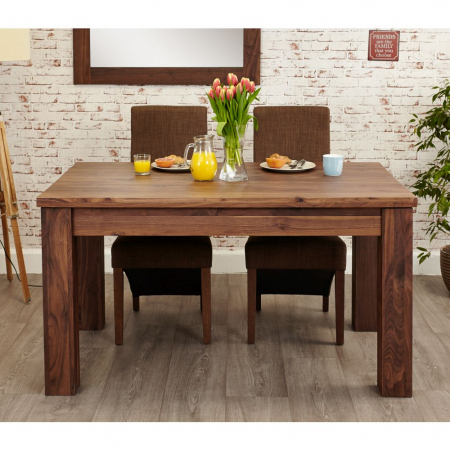 Mayan Solid Walnut Extending Dining Table