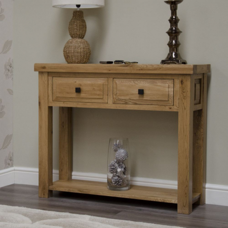 Deluxe Solid Oak Console Hallway Table
