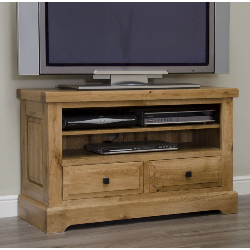 Deluxe Solid Oak TV Cabinet