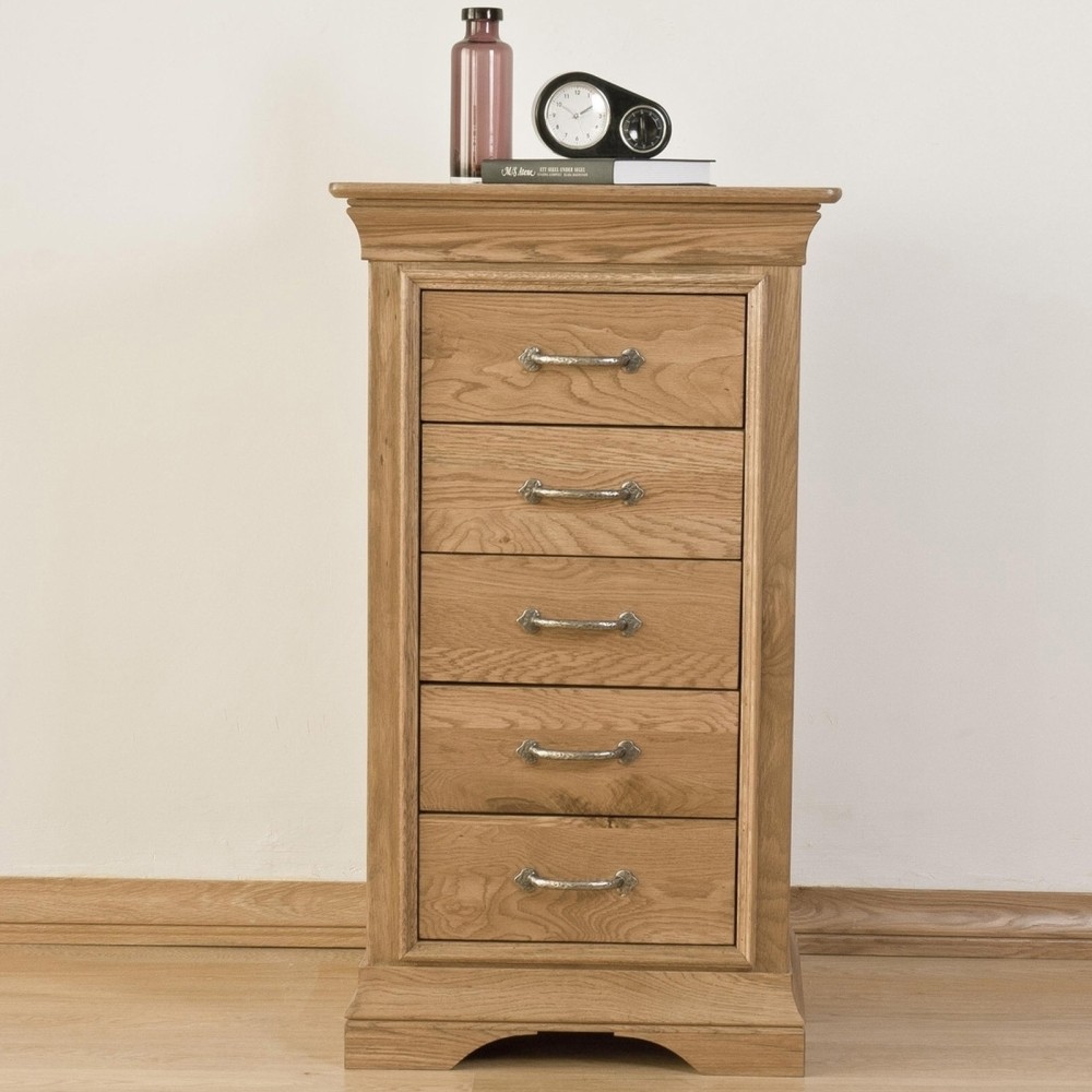 French Solid Oak Tallboy Chest of Drawers