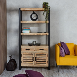 Harbour Indian Reclaimed Wood Large Bookcase