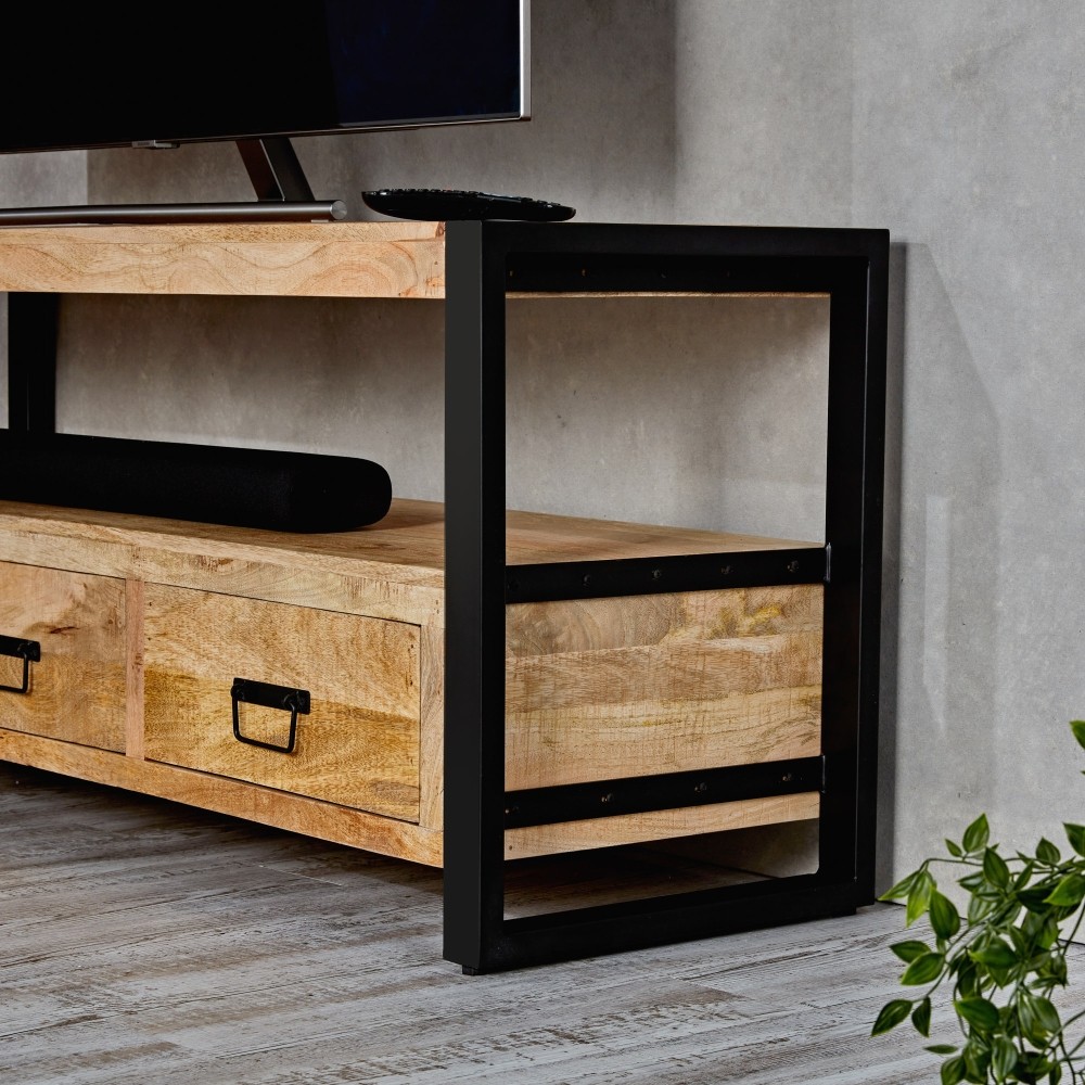Harbour Indian Reclaimed Wood Furniture, Oak Tv Cabinet Uk