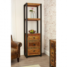 Urban Chic Reclaimed Bookcase with Drawers