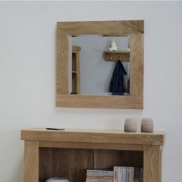 Opus Solid Oak Small Square Wall Mirror