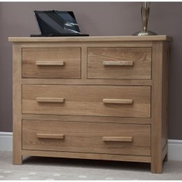 Opus Solid Oak 2 over 2 Chest of Drawers
