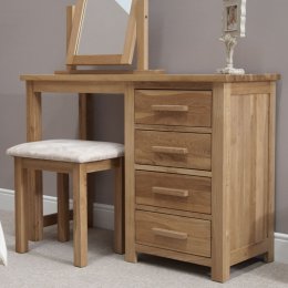 Opus Solid Oak Dressing Table with Stool