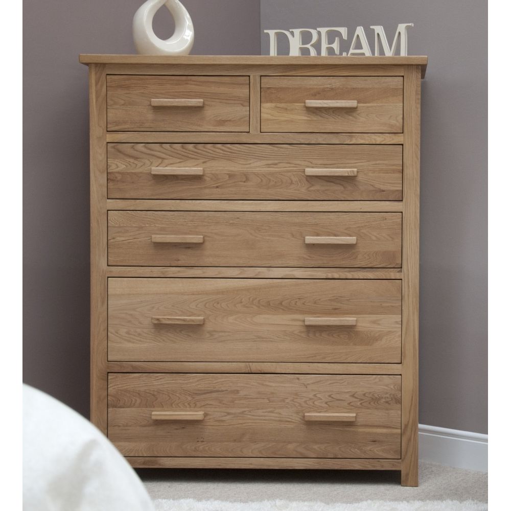 Opus Solid Oak Jumbo Chest of Drawers