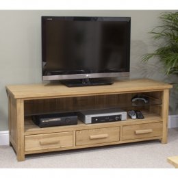 Opus Solid Oak Widescreen Television Cabinet