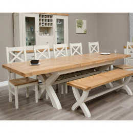 Deluxe Painted Grand Extending Dining Table