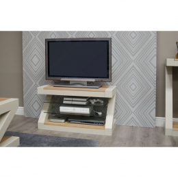 Z Painted Television Cabinet (Natural Oak Top)