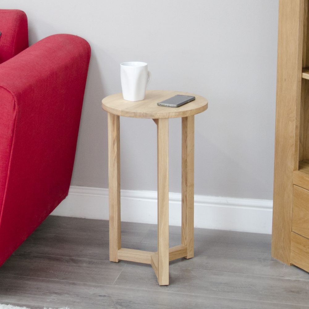 Opus Solid Oak Round Side Table