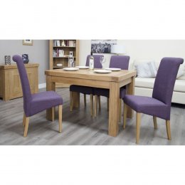 Bordeaux Solid Oak Small Extending Dining Table