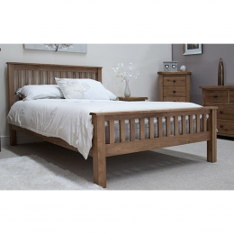 Rustic Solid Oak 4'6 Double Bed