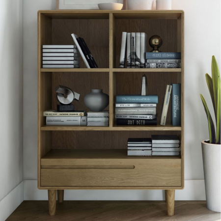 Scandic Solid Oak Small Bookcase