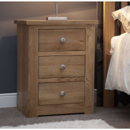 Torino Solid Oak Bedside Cabinet