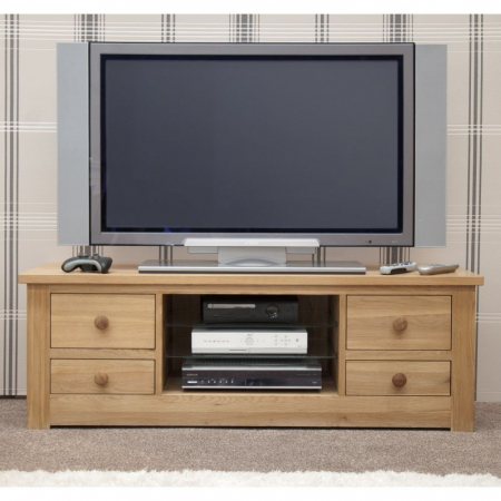 Torino Solid Oak Large Widescreen Television Cabinet