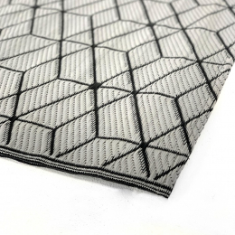 Trend Large Outdoor Rug in Black and Grey