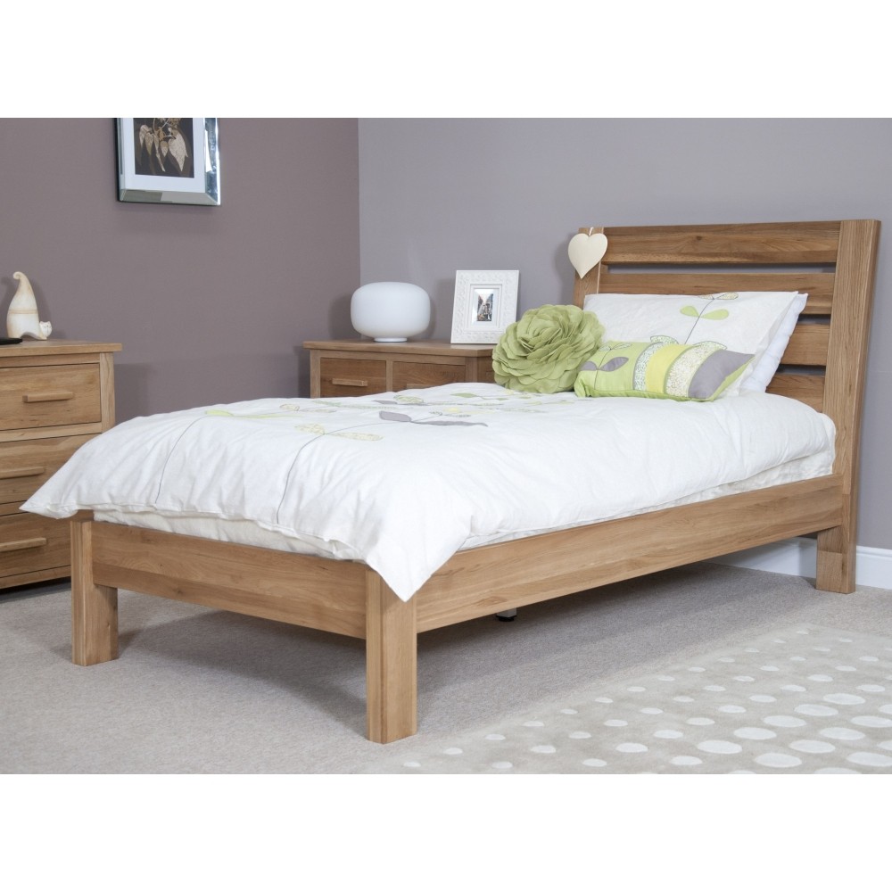 Torino Solid Oak Slatted Single Bed