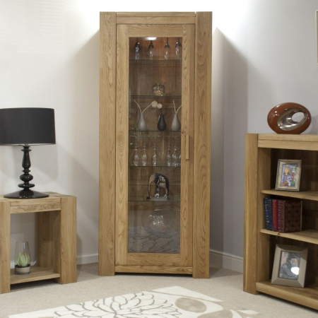 Trend Solid Oak Bookcase / Display Cabinet