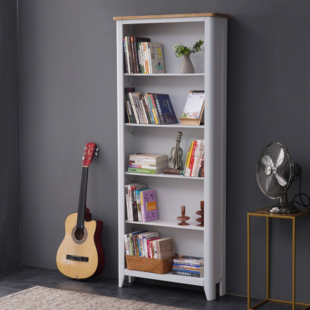 Venice Grey Painted Large Bookcase