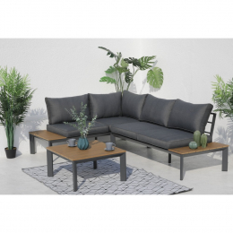 Parmer Garden Corner Sofa Set With Reclining back And Coffee Table