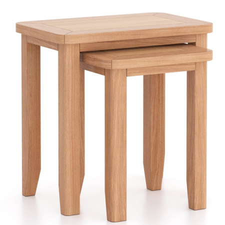 Aria Oak Nest Of Two Coffee Tables