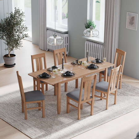 Aria Oak Large Extending Dining Table