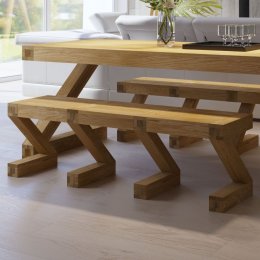 Z Solid Oak Large Seating Bench